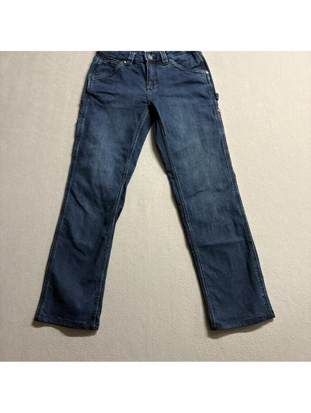 Ridgecut Toughwear Womens Carpenter Jeans Size 4 Dark Wash Denim Stretch Work